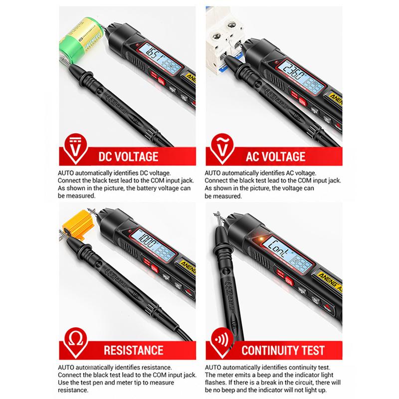 A3006 Mini Pen Type Multimeter Digital Professional 4000 Counts AC/DC Voltage Diode Capacitance Hz Meter Tool