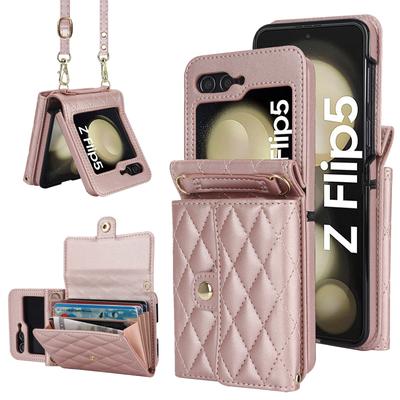 Použitelné pro Samsung Flip5 5G Messenger Skládací Pouzdro na Mobilní Telefon Galaxyflip4 Malé Voňavé Organové Pouzdro na Mobilní Telefon
