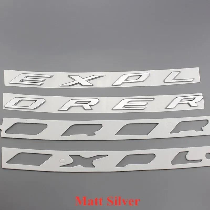 כרום שחור 3D ABS אותיות EXPLORER מכונית מכסה מנוע קדמי תג סמל CFGJX5 מדבקה אביזרי עיצוב רכב