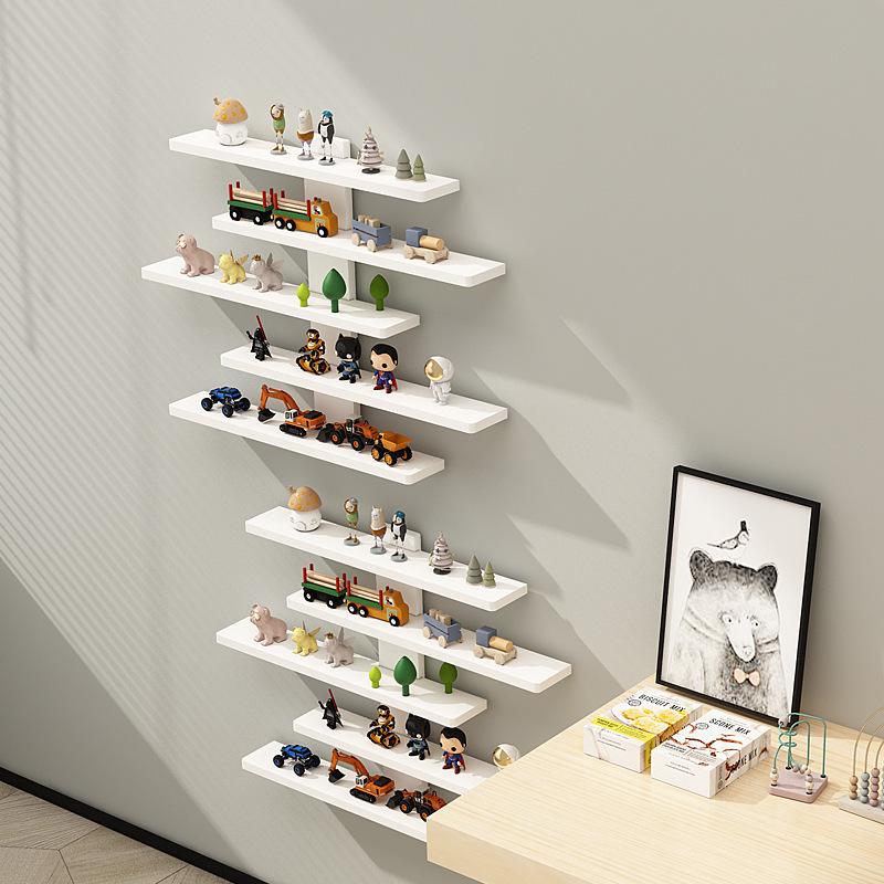 Wall-Mounted Multi-Layer Display Rack for Figurines and Toys