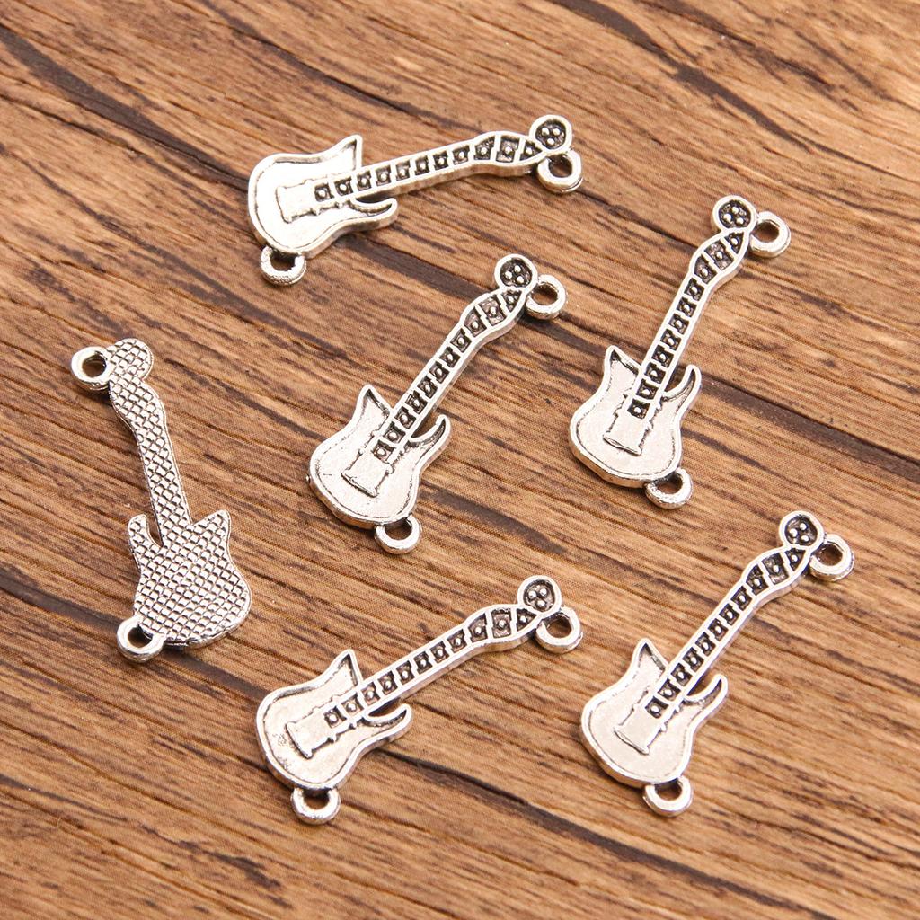 10pcs Musical Note Pendant Piano Guitar Microphone Speaker Suona Music Equipment Alloy Jewelry Accessories