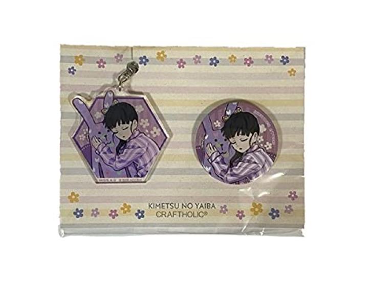 Demon Slayer x Craftholic CRAFTHOLIC Can Badge Acrylic Charm Tsuyuri Kanao Discontinued Product E1106 &