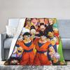 DBZ Son Goku Anime Blankets Flannel Vintage Warm Throw Blanket for Home All Season,