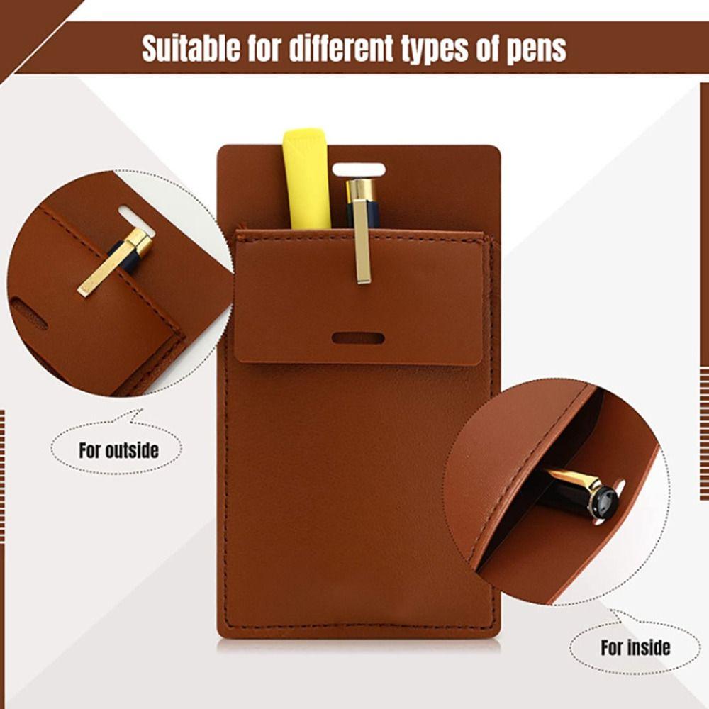 PU Leather Hospital Business Pen Holder Pen Clip Pencil Bags Doctor Nurse Pencil Case