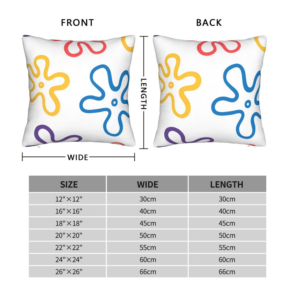 Pillow Case S-SpongeBobeds S-SquarePantsed Sponge Man Print Pillow Cover For Living Room Chair Funny Pillowcases