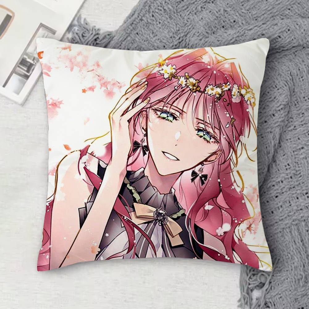 Death Is The Only Ending For The Villainess Doublesided Printed Square Decorative Cushion Cover for Sofa Living Room Home Decor
