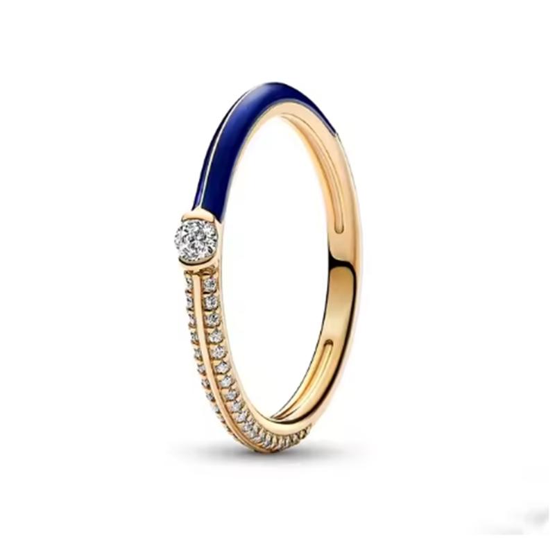New 925 Silver Sparkling Bow Double Hearted Zircon Ring for Women DIY High Quality Wedding Jewelry Gifts