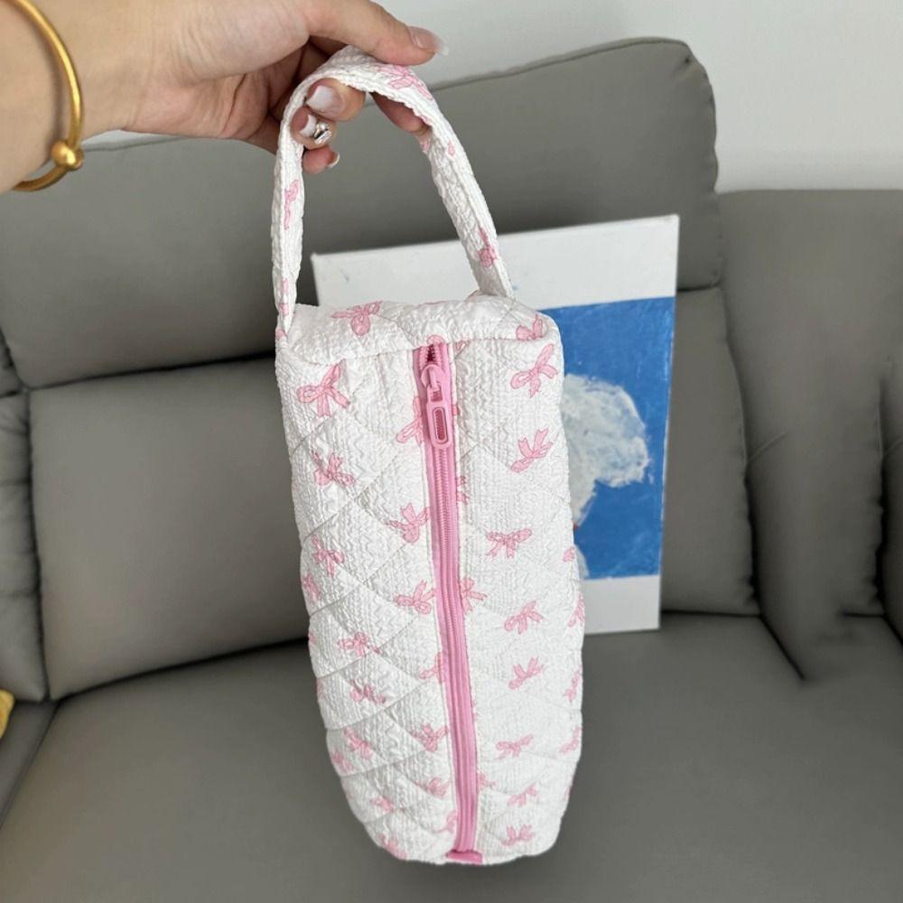 Leoparden Lockenwickler Aufbewahrungstasche Süße Kosmetiktasche Haartrockner Aufbewahrungstasche mit Schleife Reisegebrauch