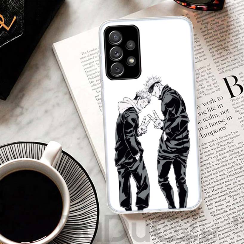 Black White Kaisen J-Jujutsu Cover For Samsung Galaxy A52 A42 A32 A22 A12 A50 A51 Phone Case A70 A71 A40 A41 A30S A31 A20E A21S