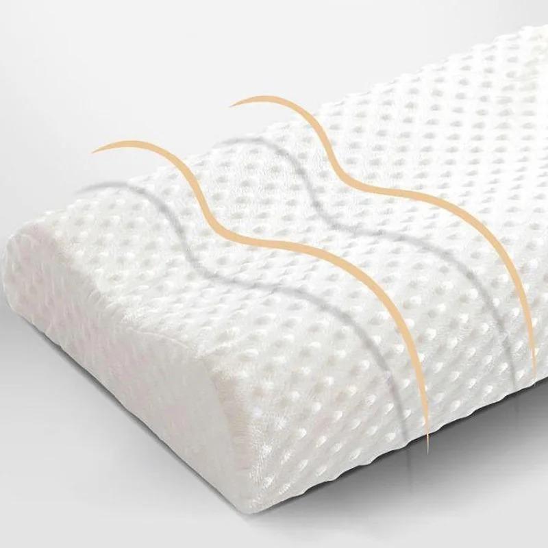 1pc Sleeping Memory Foam Pillow Cervical Massage Pillows Natural Orthopedic Pillow Home Supplies Replacement With Pillow Cover