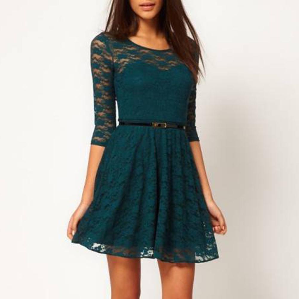 Buy Women Sexy Lace Hollow Out Dresses Half Sleeve Slim Evening Party Dress At Affordable Prices Free Shipping Real Reviews With Photos Joom