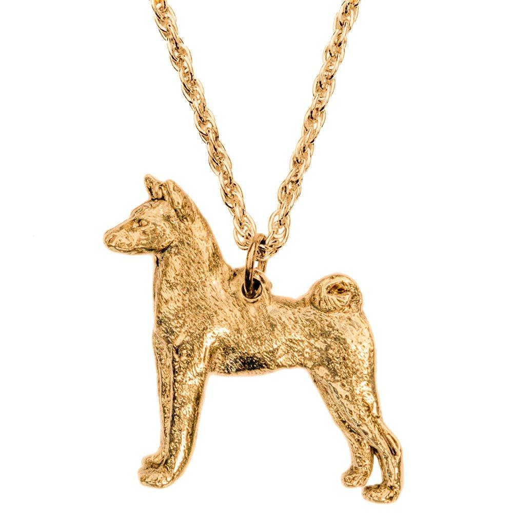 Basenji British-made Art Dog Pendant Necklace Collection