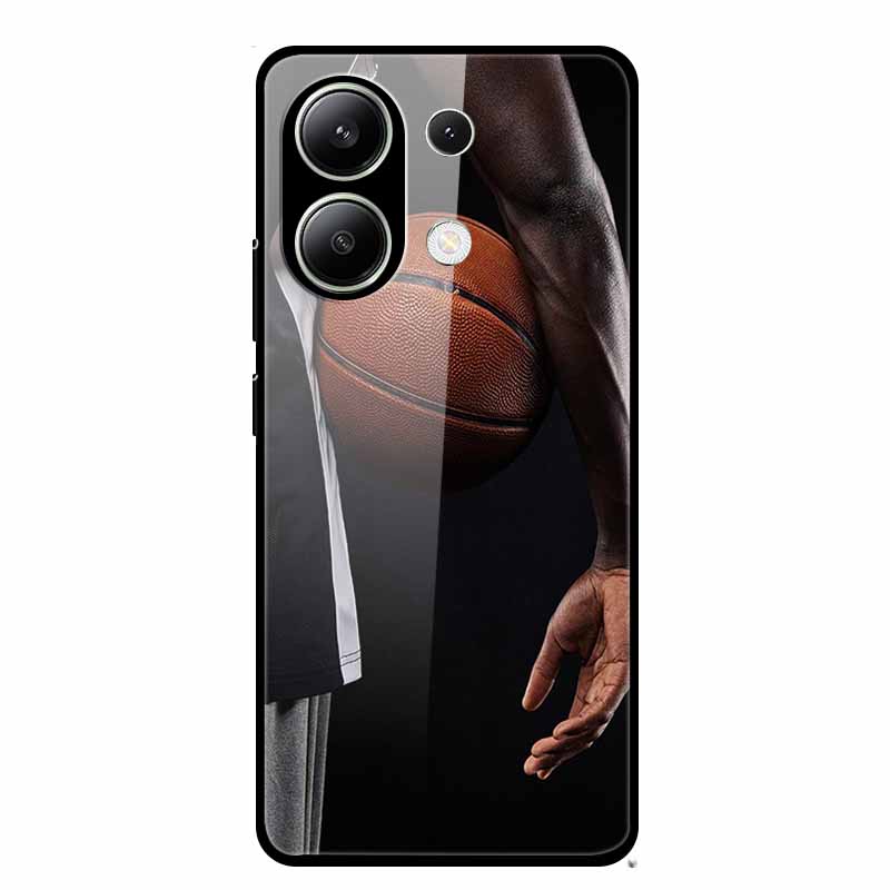 Glass Case For Xiaomi Redmi Note 13 Case Soft Bumper Tempered Glass Hard Back Cover For Redmi Note 13 Pro Phone Case Funda Coque