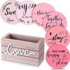 Natural Wooden Coasters For Drinks Set Of 6 Thick Absorbent Cup Pads With Storage Box For Coffee Wooden Table Protection