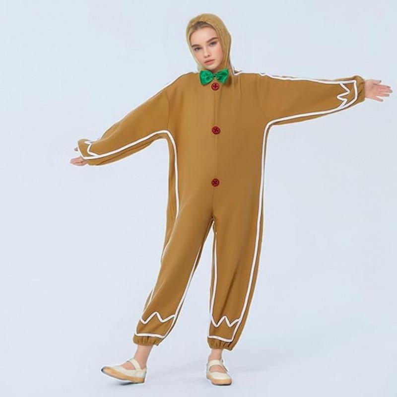 Christmas costume gingerbread man halloween children skull knight onesie gingerbread man costume