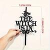 Gothic Wrought Iron Wall Hook Witch Broom Halloween Christmas Decor