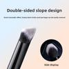 Double Sided Slope Foundation Make-up Painting Brush Foundation Soft Fiber Hair Elegant Black Handle Makeup Brushes for Woman