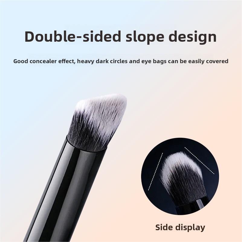Double Sided Slope Foundation Make-up Painting Brush Foundation Soft Fiber Hair Elegant Black Handle Makeup Brushes for Woman