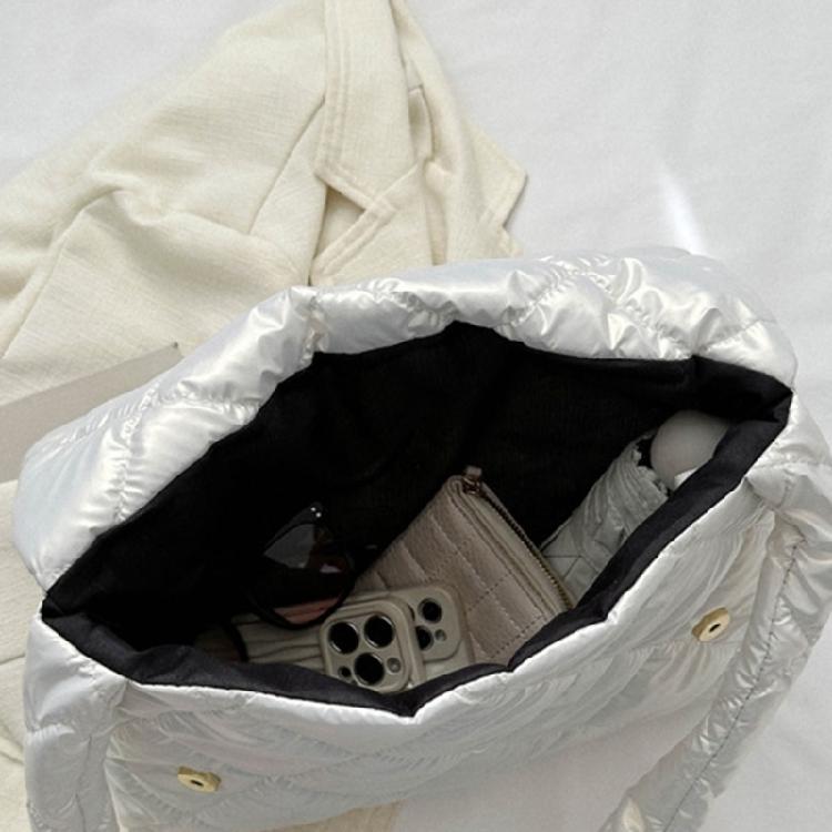 Women Down Cotton Padding Shoulder Bag Winter Messenger Bag Girls Crossbody Bag