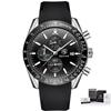 BENYAR BY-5140 Men's Quartz Watch Alloy Case Silicone Strap Fashion Casual 3Bar Waterproof Sports Watch Clock Relogio Masculino