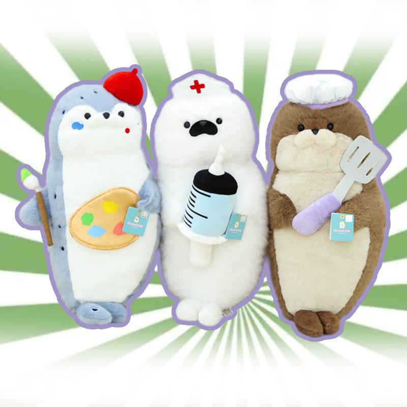 Seal Toy Plush Chef Nurse Painter Sea Sloth Stuffed Animal Doll Decor Cartoon
