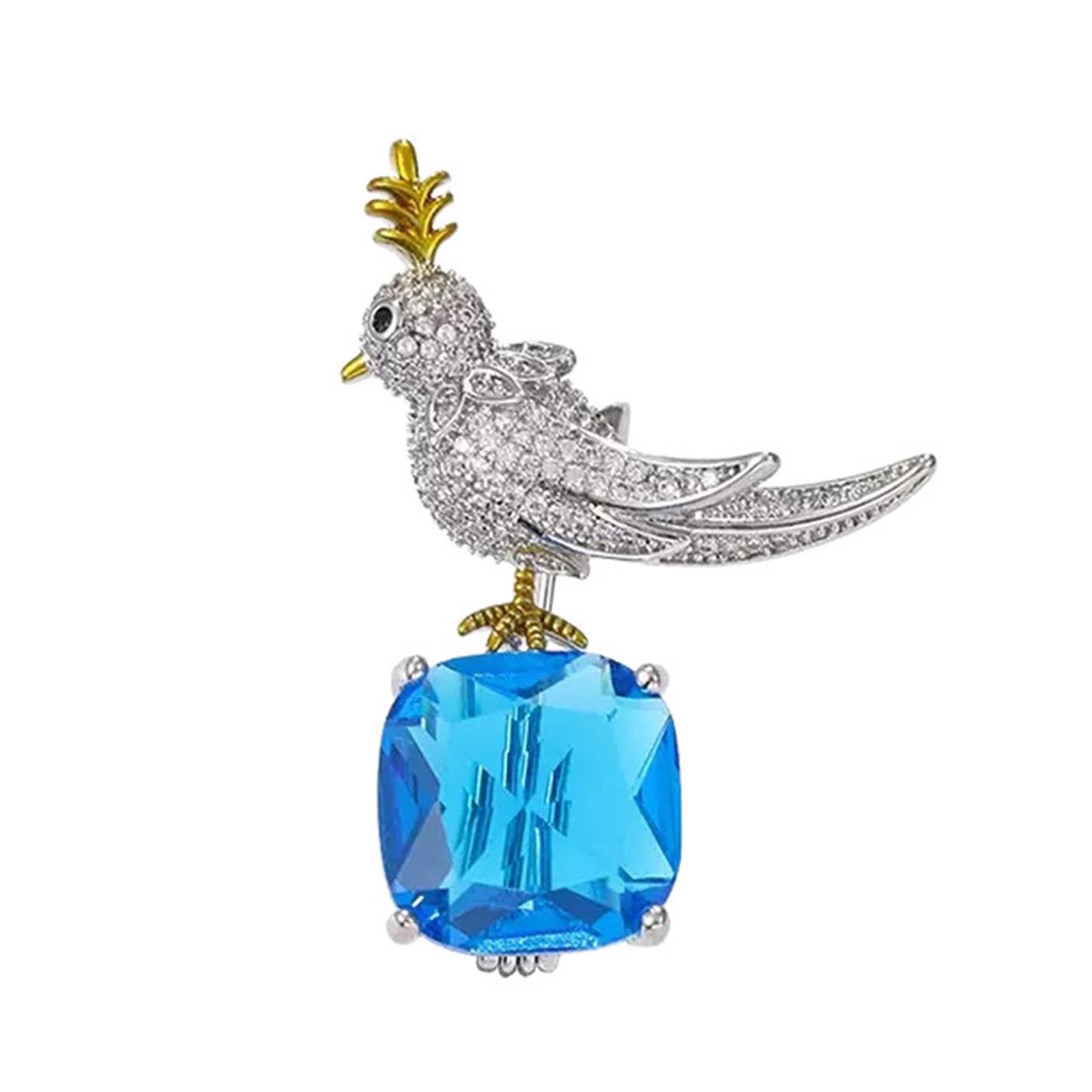 

Exquisite Golden/Silver Bird Brooch Elegant Design Coat Suit Safety Badge Pin For Formal Gatherings And Daily Outfits 3