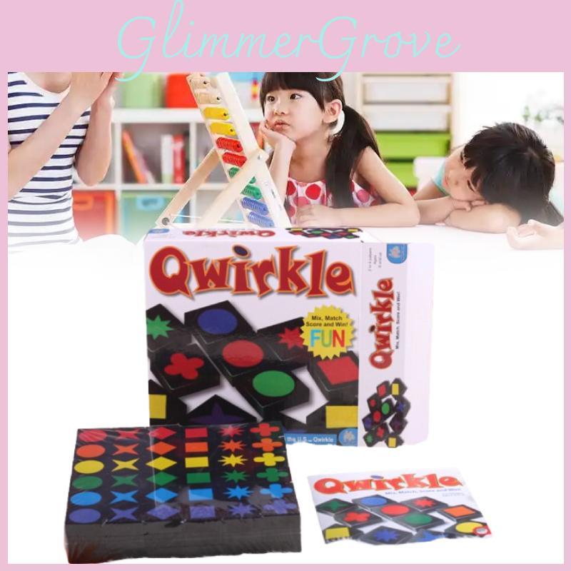 Qwirkle Dřevěná Vzdělávací Rodinná Desková Hra Pro Děti S Interakcí Rodič-Dítě