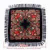 Tassel Fringe Floral Scarf Soft Tassel Scarf Fashion Square Wrap  Women