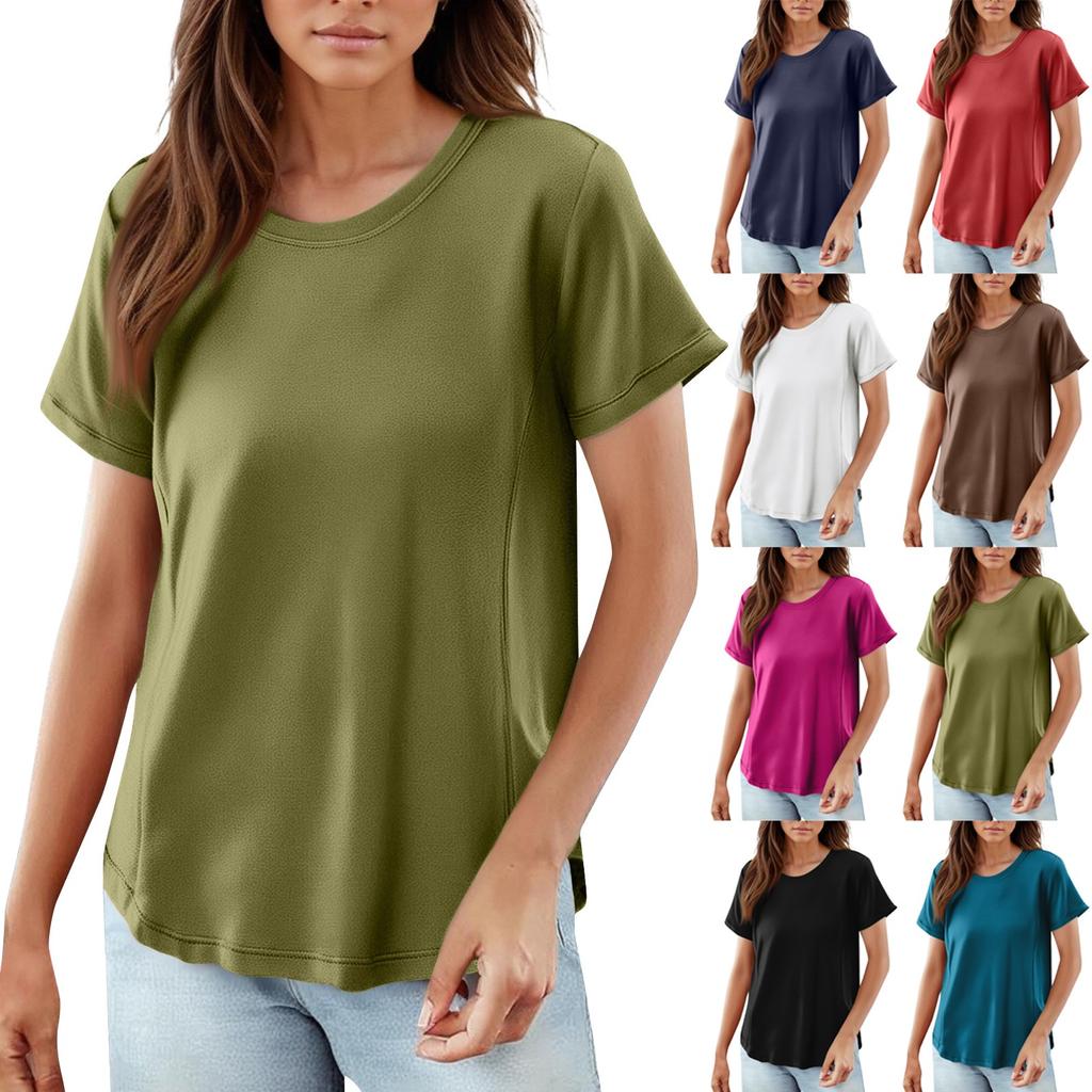 T Shirts Short Sleeve Tees For Women Fashion Tops Lightweight Soft Casual Summer Outfits Clothes