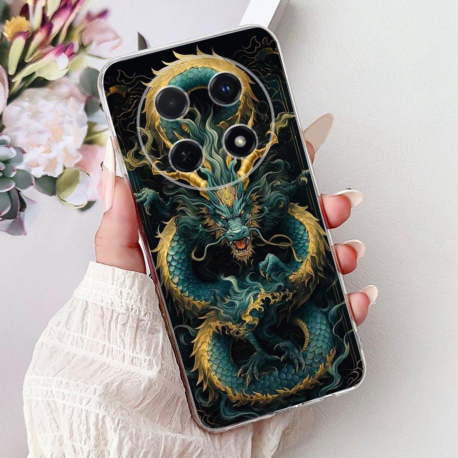 For Huawei Nova 13i 12i Case Cute Animal Tiger Lion Dragon Cartoon Phone Cover On Nova13i Nova12i Soft Silicone Clear Coques
