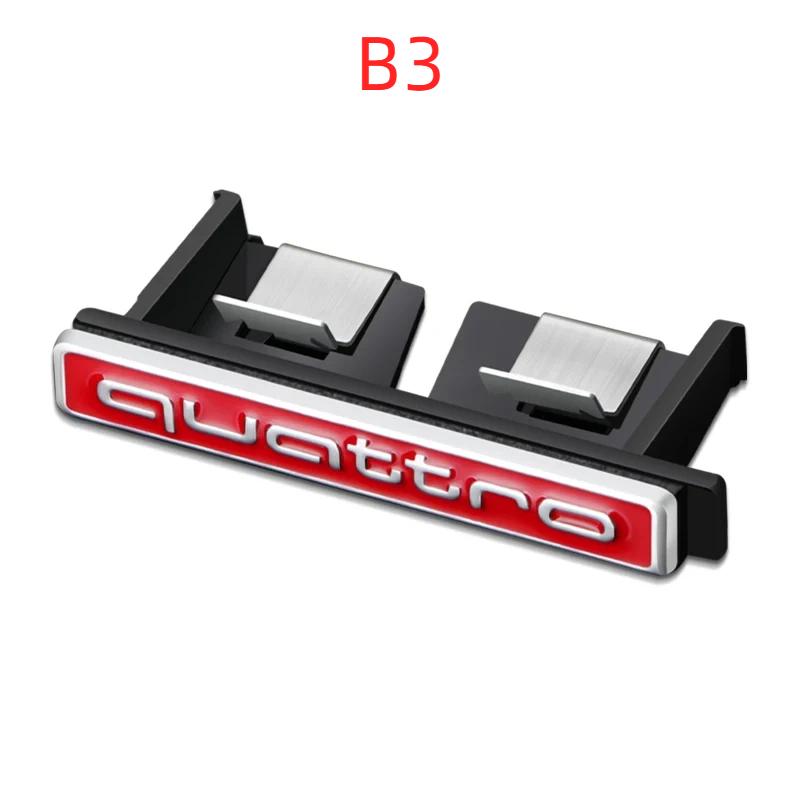 

6 colors Metal Quattro Logo Front Grill Badge Emblem Sticker Decals B3