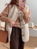 Women's 2023 Autumn/Winter Faux Fur Sleeveless Jacket - Korean Style Loose Fit Trend