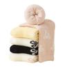 Sock Children's Mid-length Winter and Autumn Thickened Fleece-lined Warm Floor Socks with Bows, Versatile for Home Use and Sleepwear, for Women.