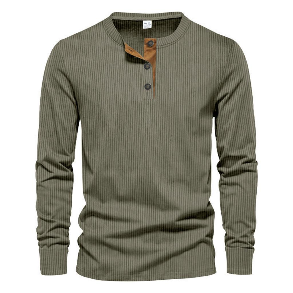 Men Retro Loose Leisure Long Sleeves Upper Garment
