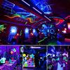 Portable LED UV Black Light Fixtures,DJ Equipment,11.8inch Black UV Light Bar 24 LED Strip Lights Party Club Stage Blacklight Halloween Home Decor