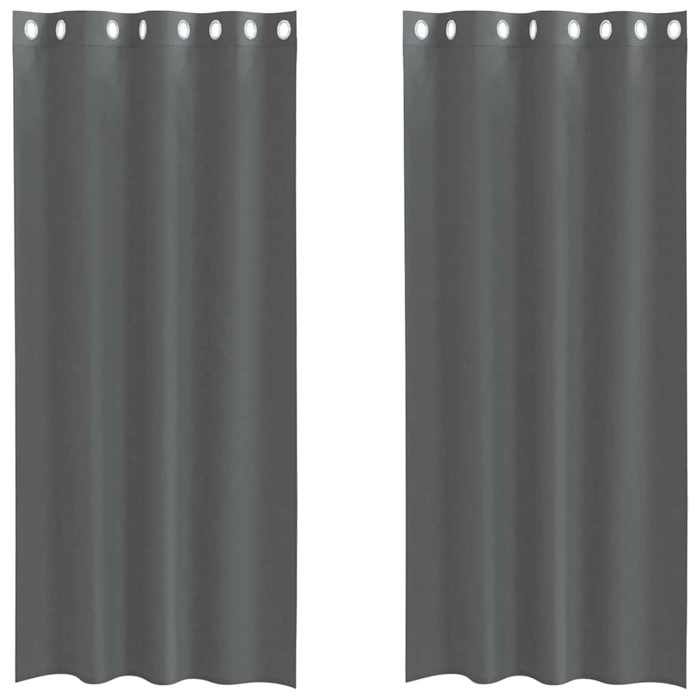 VidaXL Rideaux en voile avec œillets 2 pcs gris foncé 140x245 cm, rideau en filet, rideau transparent, voile de fenêtre, 4102080