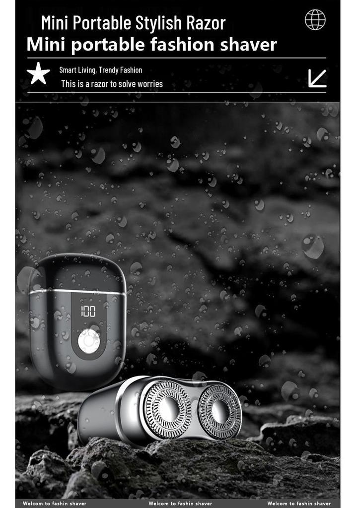 Full Body Washable Electric Shaver with Metal Body and Long Battery Life - High Speed Floating Razor