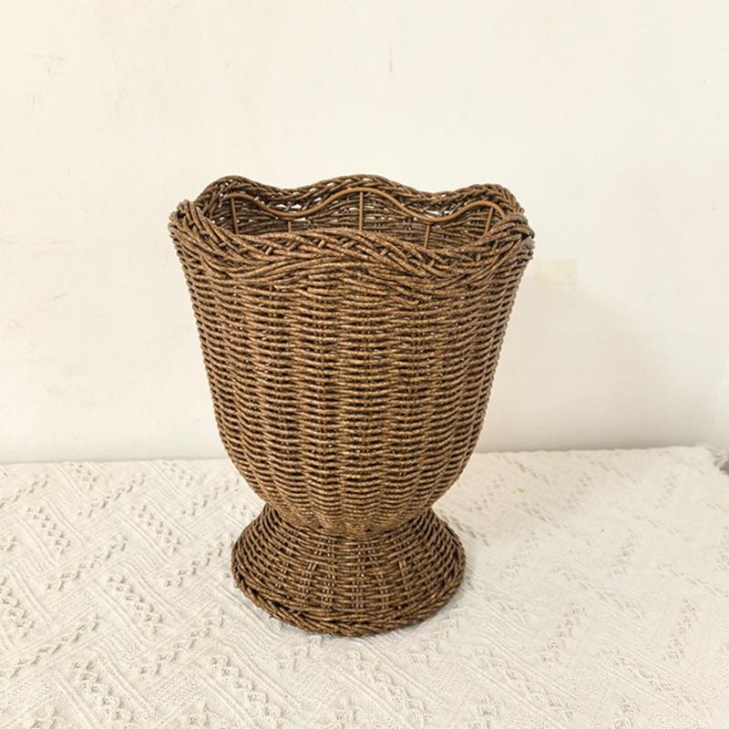 Vasi in Rattan Vasi da Fiore Intrecciati a Mano per Erba della Pampa Fiori Secchi Stili Bohemienne Vasi Rustici Centrotavola