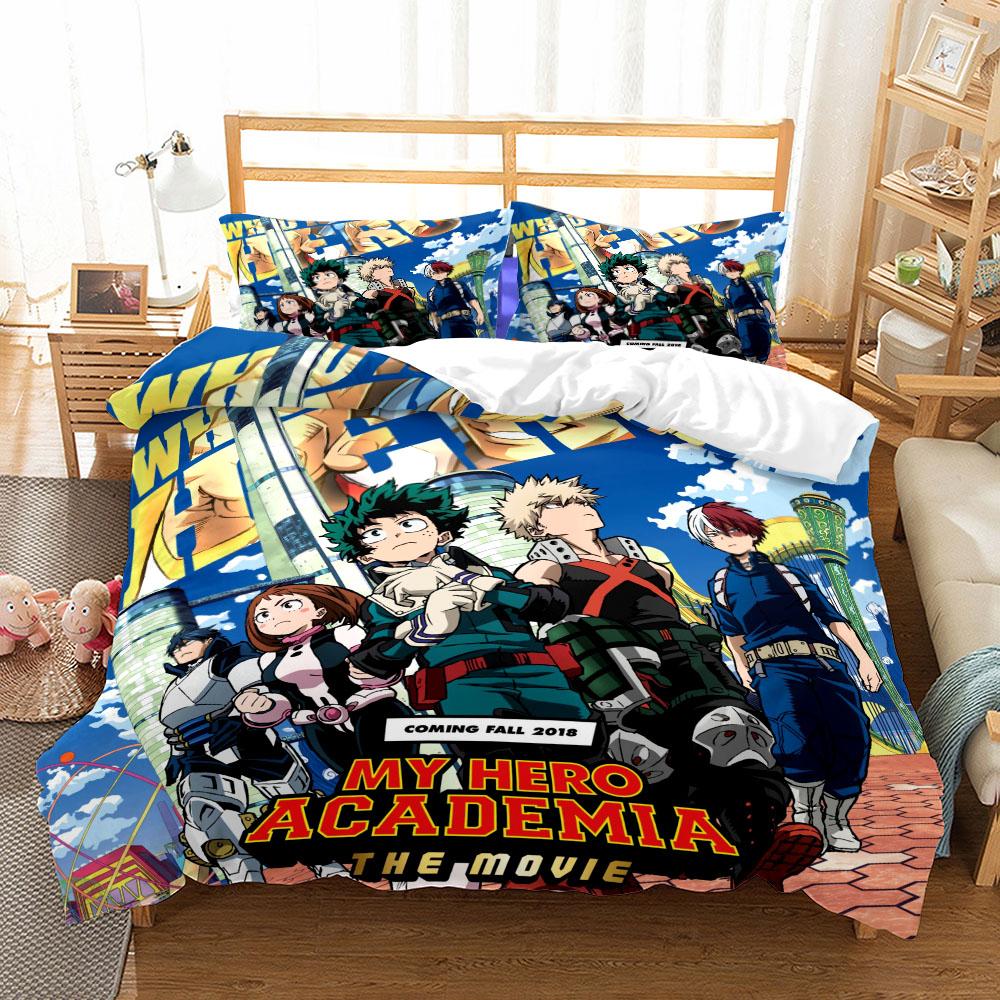 Deku Hero Academia Duvet Cover Set EU Single Double King US Twin Full Queen Size  Bed Linen Set