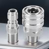 Washer High Pressure Adapter 2pcs Set Male And Female Pipe Hose Adapter Stainless Steel 14 Quick Plug Connector External Thread