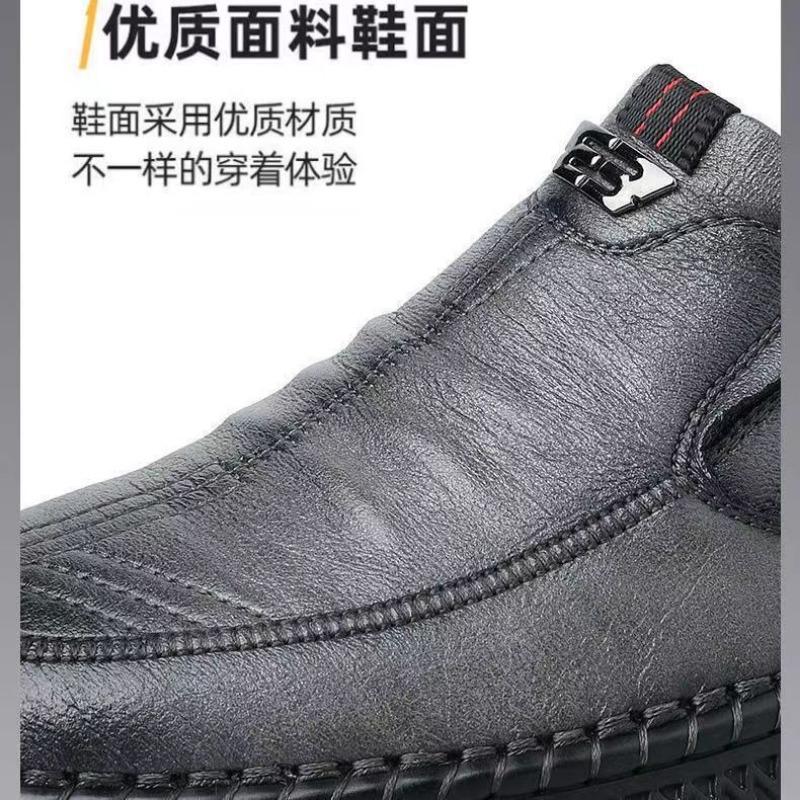 Men's Spring New Soft Leather Doudou Shoes Business Casual Men's Leather Shoes One Pedal Club