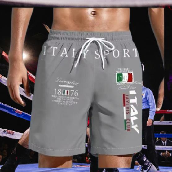 Italy Flag Boxing Shorts Pants 3D Print Training Unisex Men Women Quick Dry Fitness Gym Sport Workout Casual Streetwear Elastic High Waist Polyester