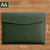 1PC Fashion A4 Leather Document Bag High-end Document Bag Information Bag Waterproof Business Office Snap Buckle Thickened Storage Bag
