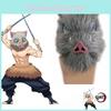 Masque de Cosplay Authentique Anime Demon Slayer Kimetsu No Yaiba Hashibira Inosuke Cochon Idéal Pour les Fêtes Costumées