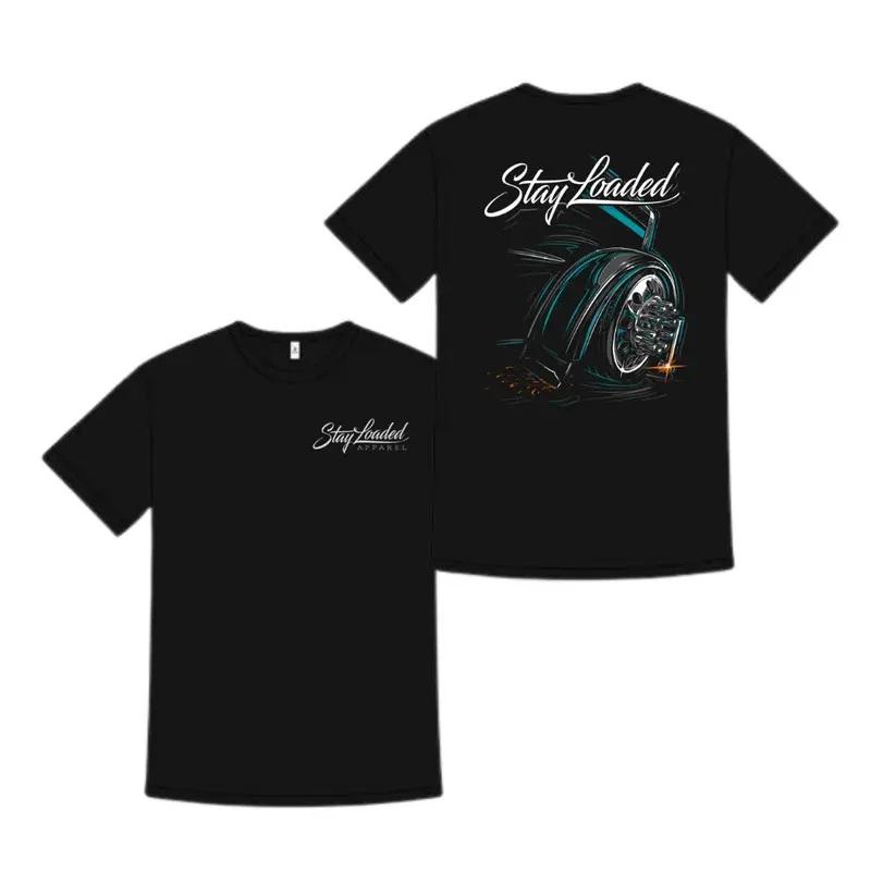 Stay Loaded Truck Wheel Shirt, Big Rig Tire Graphic Tee, Vintage XS