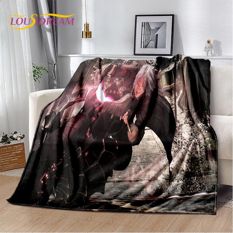 3D D-Devil May Cry DMC Game Gamer Soft Plush Blanket,Flannel Blanket Throw Blanket for Living Room Bedroom Bed Sofa Picnic Cover