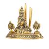 Busto del volto di Tirupati Balaji Venkateshwara Idolo Chakra di Vishnu Namah Conchiglia Statua in alluminio, Soprammobile da tavolo per casa e ufficio Regali per l'inaugurazione della casa