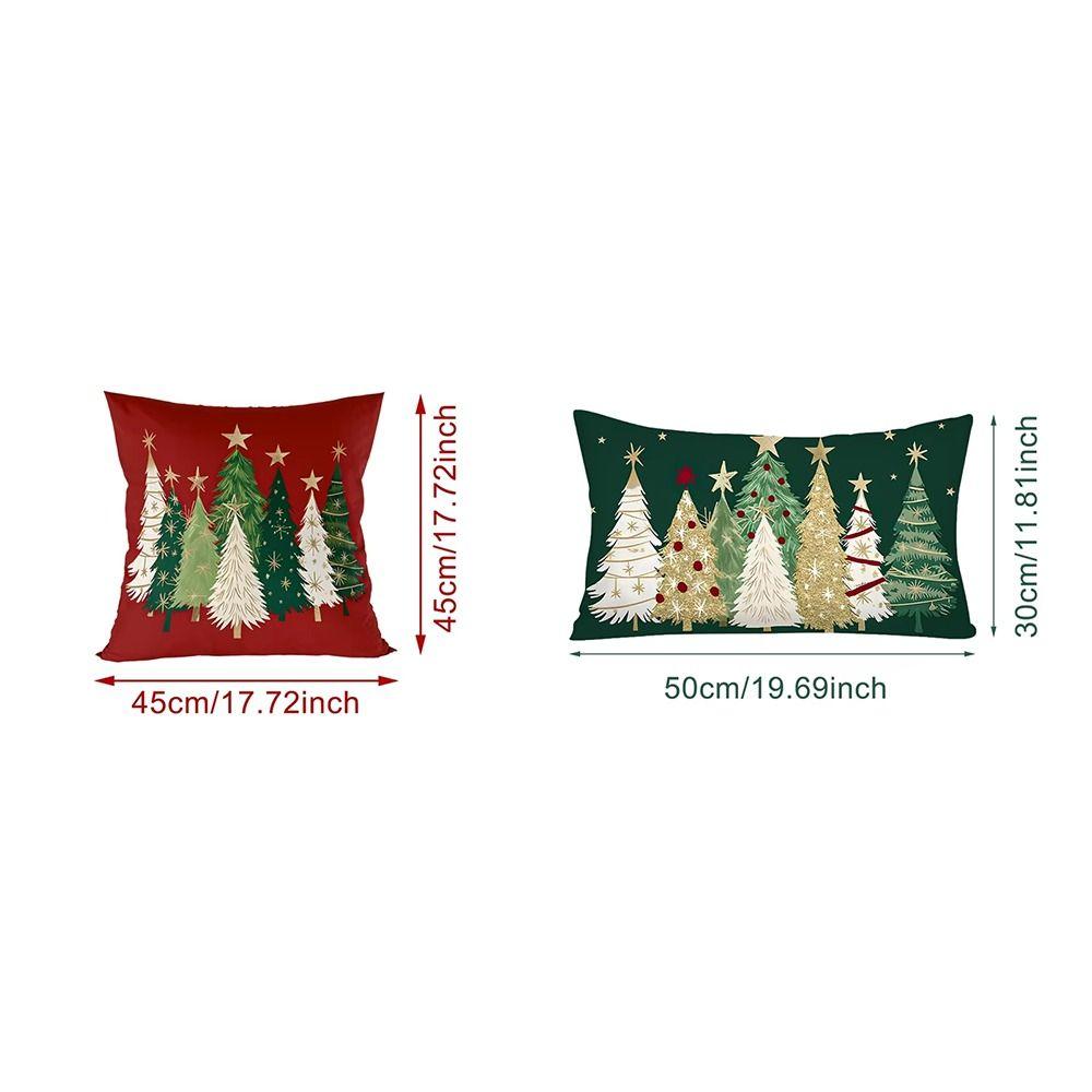 Xmas Trees Pattern Cushion Cover Home Textile Cushion Pillowcase  New Year Gifts