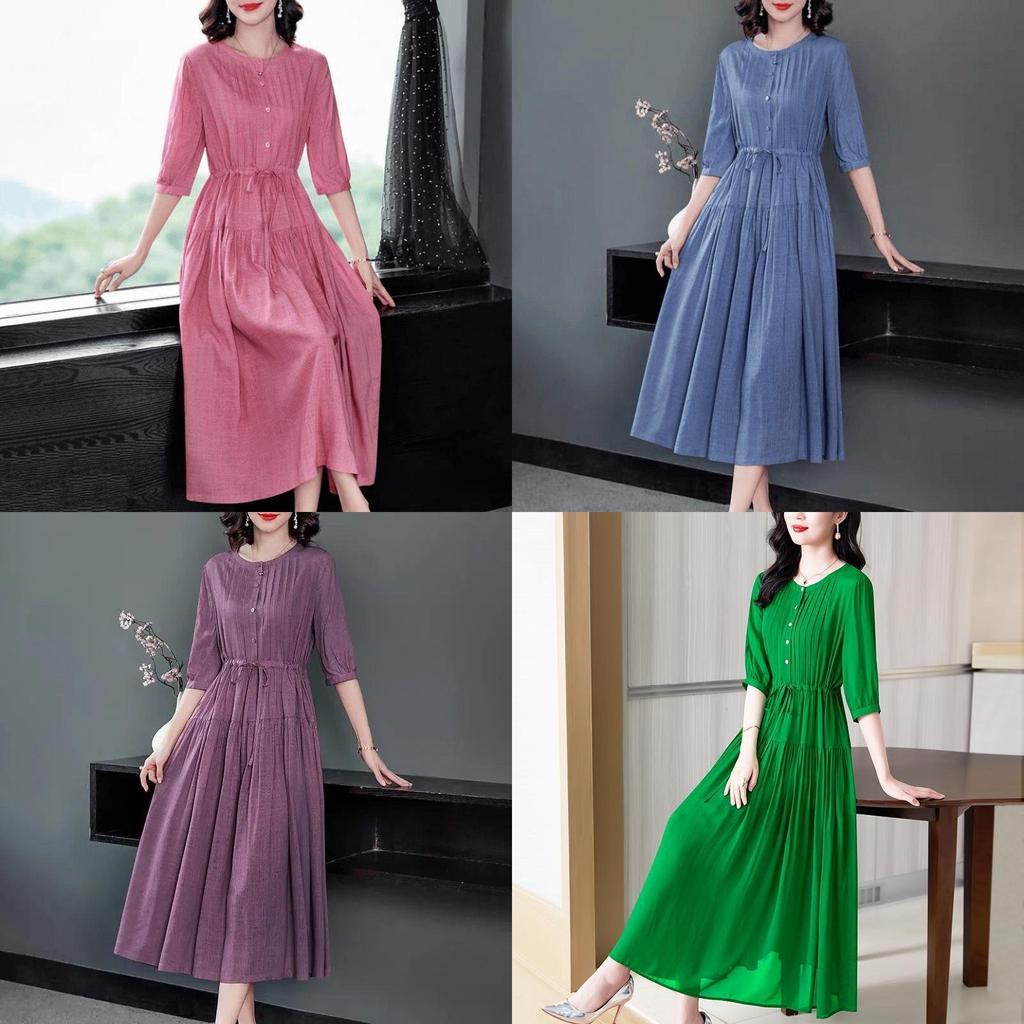 Modale Fabric Abstract Pattern Slant Shoulder Midi Dress For Streetwear Style