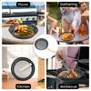 Folding Grill Pan Nonstick Grill Skillet Barbecue Grill Pans With Wooden Handle Heat Resistant Grill Skillet for Home Outdoor